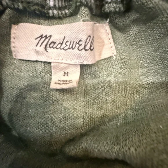 Madewell. Jacquard Puff-Sleeve Mini Dress in Faded Palm Gingham Check. Medium. - Picture 8 of 14